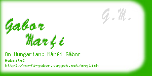 gabor marfi business card